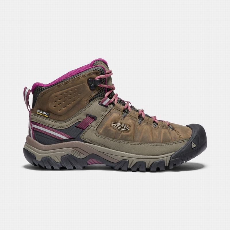 Botas De Montaña Keen Targhee III Waterproof Mid Para Mujer Marrom/Morados - Botas Keen Mexico (8471